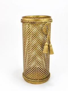  Li Puma Firenze Hollywood Regency Gilt Metal Rope Tassel Umbrella Stand Li Puma Firenze 1950 - 4063150