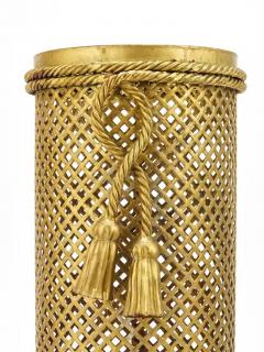  Li Puma Firenze Hollywood Regency Gilt Metal Rope Tassel Umbrella Stand Li Puma Firenze 1950 - 4063157