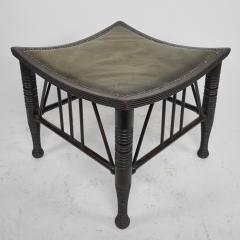  Liberty Co Liberty Co A Large Size Walnut Thebes Stool with ring turned legs stretchers - 4185379