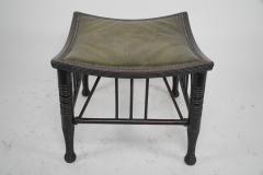  Liberty Co Liberty Co A Large Size Walnut Thebes Stool with ring turned legs stretchers - 4185382
