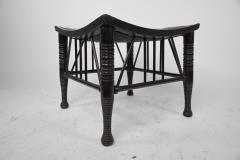  Liberty Co Liberty Co A Large Size Walnut Thebes Stool with ring turned legs stretchers - 4185385