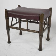  Liberty Co Liberty Co A Stained Beech Leather Thebes Stool - 4185471