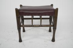  Liberty Co Liberty Co A Stained Beech Leather Thebes Stool - 4185472