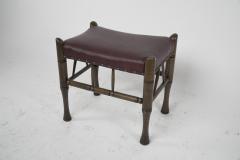  Liberty Co Liberty Co A Stained Beech Leather Thebes Stool - 4185475