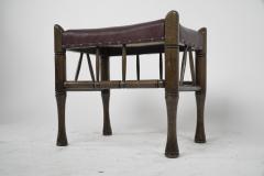  Liberty Co Liberty Co A Stained Beech Leather Thebes Stool - 4185476