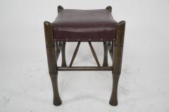  Liberty Co Liberty Co A Stained Beech Leather Thebes Stool - 4185477