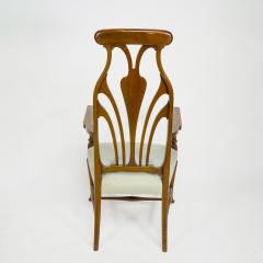  Liberty Co Liberty Co An Arts Crafts Mahogany Armchair with an Art Nouveau Style Back - 4182441