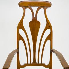  Liberty Co Liberty Co An Arts Crafts Mahogany Armchair with an Art Nouveau Style Back - 4182442