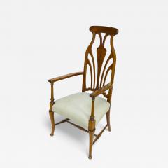 Liberty Co Liberty Co An Arts Crafts Mahogany Armchair with an Art Nouveau Style Back - 4186636
