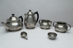  Liberty Co Liberty Co An Arts Crafts Six Piece Pewter Tudric Tea Set - 4188366