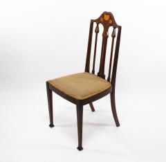  Liberty Co Liberty Co Arts Crafts Mahogany Side Chair with Floral Inlay - 4185606