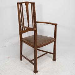  Liberty Co Liberty Co Arts Crafts armchair inlaid with hearts subtle floral inlays  - 4185595