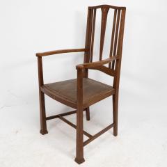  Liberty Co Liberty Co Arts Crafts armchair inlaid with hearts subtle floral inlays  - 4185597