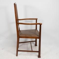  Liberty Co Liberty Co Arts Crafts armchair inlaid with hearts subtle floral inlays  - 4185599