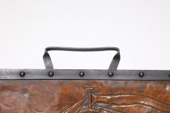  Liberty Co Liberty Co Copper Wrought Iron Fire Screen Depicting Galleon Dragon Sail - 4188390