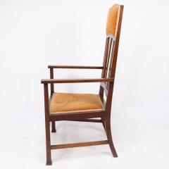  Liberty Co Liberty Co Two Arts Crafts Mahogany Armchairs with Stylized Floral Inlays - 4185643