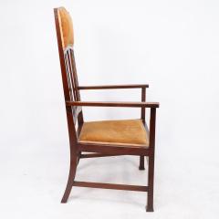  Liberty Co Liberty Co Two Arts Crafts Mahogany Armchairs with Stylized Floral Inlays - 4185644