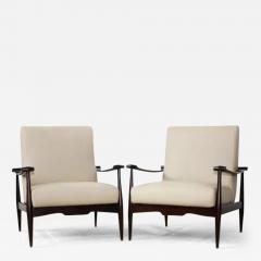  Liceu de Artes e Of cios Brazilian Modern Armchair Set in Hardwood Beige Leather by Liceu de Artes 1960 - 3194893