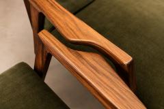  Liceu de Artes e Of cios Brazilian Modern Armchairs in Cavi na Olive Mohair Liceu de Artes e Of cios - 4616052