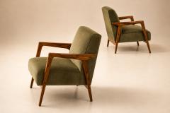  Liceu de Artes e Of cios Brazilian Modern Armchairs in Cavi na Olive Mohair Liceu de Artes e Of cios - 4616053