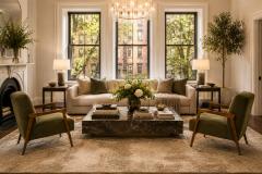  Liceu de Artes e Of cios Brazilian Modern Armchairs in Cavi na Olive Mohair Liceu de Artes e Of cios - 4616055