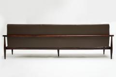  Liceu de Artes e Of cios Brazilian Modern Sofa in Hardwood Brown Leather by Liceu De Artes 1960 - 3559588