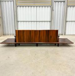  Liceu de Artes e Of cios Brazilian Modern Sofa in Hardwood Fabric by Liceu de Artes c 1960s - 3331085