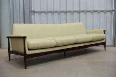  Liceu de Artes e Of cios Brazilian Modern Sofa in Hardwood Leather Liceu de Artes e Oficios 1960s - 3681194