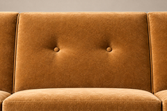  Liceu de Artes e Of cios Canoa Sofa in Rosewood and Camel Velvet Liceu de Artes e Of cios Lot 856C - 4797643