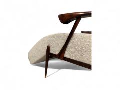  Liceu de Artes e Of cios Chaise Lounge in Beige Boucle Rosewood Att Liceu de Artes 1960s Lot 203A - 4223018
