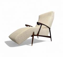  Liceu de Artes e Of cios Chaise Lounge in Beige Boucle Rosewood Att Liceu de Artes 1960s Lot 203A - 4354158