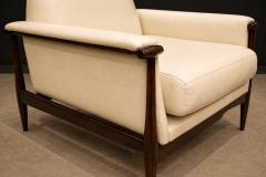  Liceu de Artes e Of cios Pair of Armchairs in Jacarand Rosewood and Leather Liceu de Artes e Oficios - 4586292