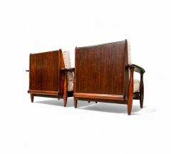  Liceu de Artes e Of cios Pair of Armchairs in Rosewood Boucle Liceu De Artes 1960s Lot 218 - 4373082