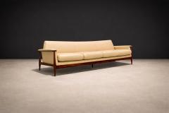  Liceu de Artes e Of cios Sofa in Rosewood Leather Liceu de Artes e Oficios 1960s - 4546721