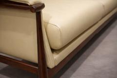  Liceu de Artes e Of cios Sofa in Rosewood Leather Liceu de Artes e Oficios 1960s - 4546725