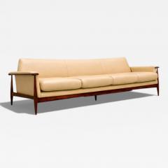  Liceu de Artes e Of cios Sofa in Rosewood Leather Liceu de Artes e Oficios 1960s - 4547555