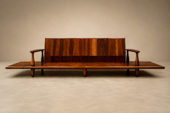  Liceu de Artes e Of cios Sofa in Rosewood Mohair by Liceu de Artes e Of cios Brazil 1960s - 4692784