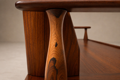  Liceu de Artes e Of cios Sofa in Rosewood Mohair by Liceu de Artes e Of cios Brazil 1960s - 4692785