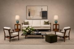  Liceu de Artes e Of cios Sofa in Rosewood Warm Ivory Mohair by Liceu de Artes e Of cios Brazil - 4594325