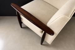  Liceu de Artes e Of cios Sofa in Rosewood Warm Ivory Mohair by Liceu de Artes e Of cios Brazil - 4594334