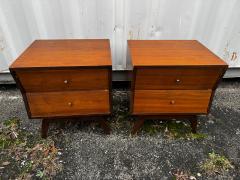  Lichtenberg Son Pair of Sculpted Walnut Nightstands by Lichtenberg Son - 4474498