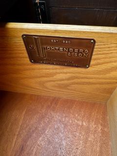  Lichtenberg Son Pair of Sculpted Walnut Nightstands by Lichtenberg Son - 4474542