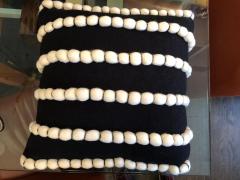  Lido Black Wool Pillow - 1448847
