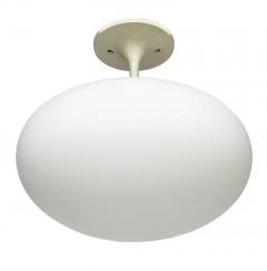  Lightcraft Mid Century Modern White Flush Mount Ceiling Light by Lighcraft of California - 3192856