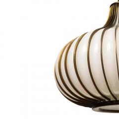  Lightcraft Pair of Onion Pendant Lamps Brass Glass Lightcraft of California - 2941596