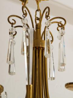  Lightolier 1950s Solid Brass And Glass Cnadelier By Lightolier - 2268178