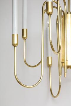  Lightolier 1960s Tommi Parzinger Style Brass Chandelier By Lightolier - 1864941