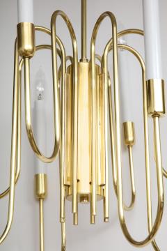  Lightolier 1960s Tommi Parzinger Style Brass Chandelier By Lightolier - 1864943