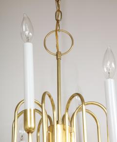  Lightolier 1960s Tommi Parzinger Style Brass Chandelier By Lightolier - 1864946