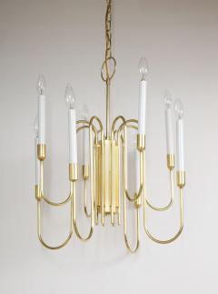  Lightolier 1960s Tommi Parzinger Style Brass Chandelier By Lightolier - 1864947